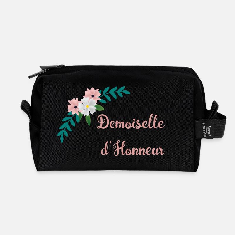 Bridesmaid - Bucolic Collection - Recycled Toiletry Zip Bag - black