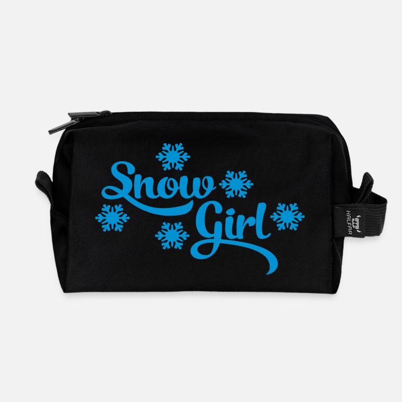 Ski - Recycelte Kulturtasche - Schwarz
