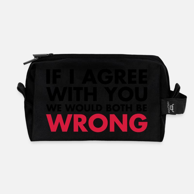 Funny - Recycled Toiletry Zip Bag - black