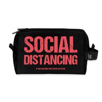 Distanciation sociale - Trousse de toilette en tissu recyclé - noir - Devant