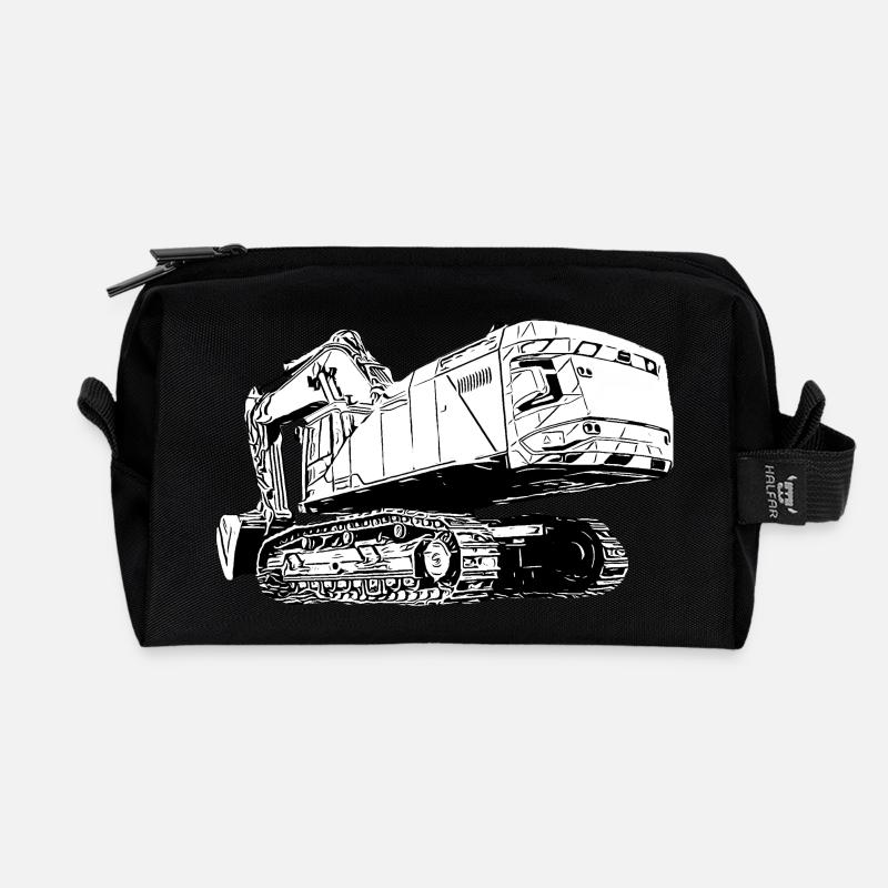 Bagger - Recycelte Kulturtasche - Schwarz