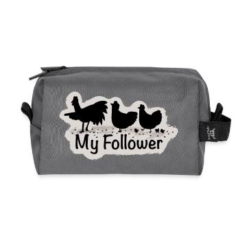 My Follower - Recycelte Kulturtasche - Anthrazit - Vorne