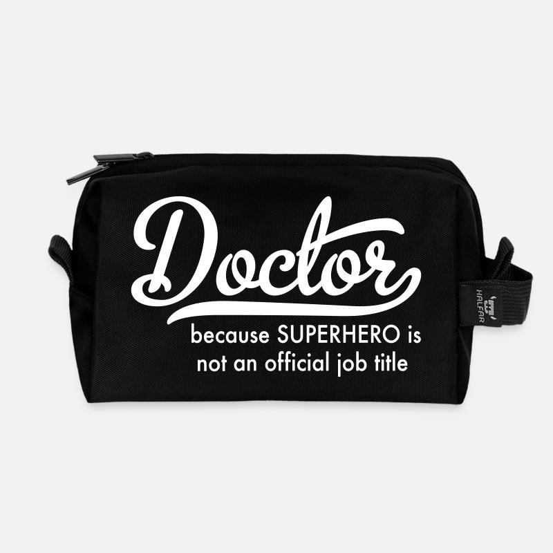 doctor - Recycelte Kulturtasche - Schwarz
