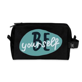 Soyez vous-même - Trousse de toilette en tissu recyclé - noir - Devant