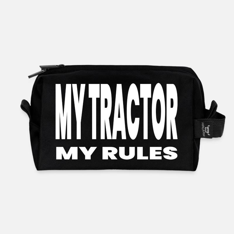 Traktor - Recycelte Kulturtasche - Schwarz