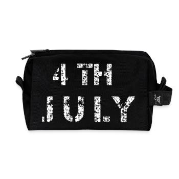Graffiti urbain Design abstrait - Trousse de toilette en tissu recyclé - noir - Devant