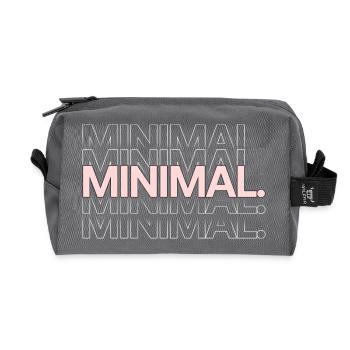 MINIMAL. CLEAR - Recycled Toiletry Zip Bag - anthracite - Front