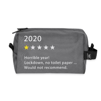 2020 - Trousse de toilette en tissu recyclé - anthracite - Devant