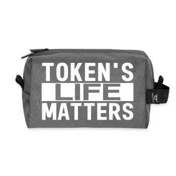 Token's Life Matters - Recycled Toiletry Zip Bag - anthracite - Front