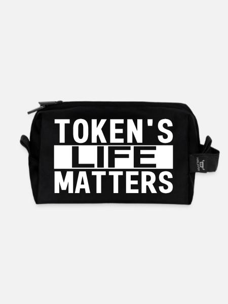 Das Leben des Tokens zählt - Recycelte Kulturtasche - Schwarz