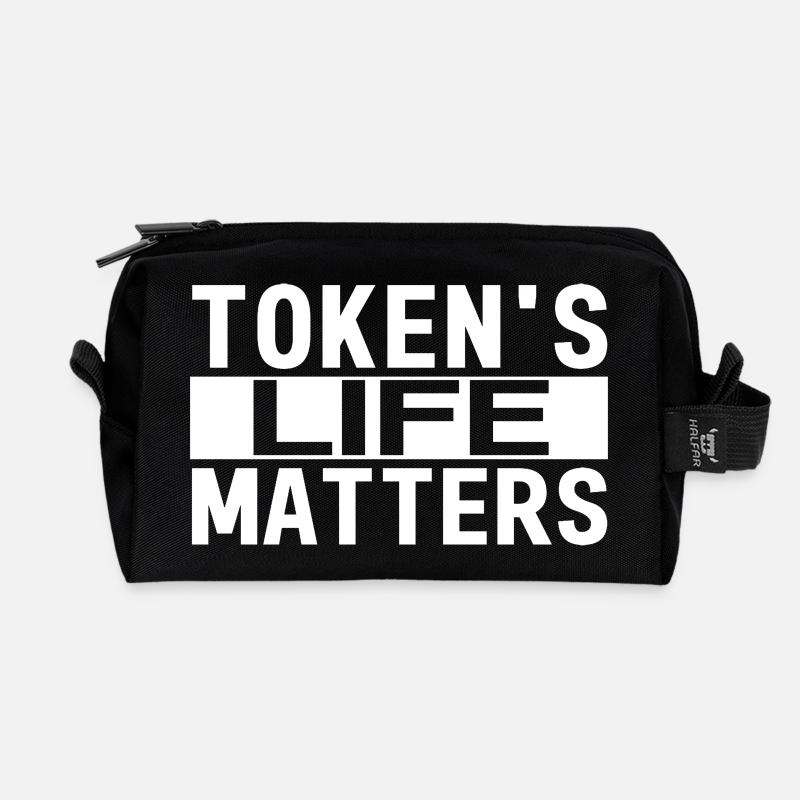 Das Leben des Tokens zählt - Recycelte Kulturtasche - Schwarz