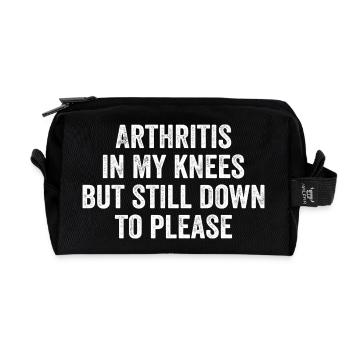 Arthritis in meinen Knien, aber immer noch bis zum Gefallen - Recycelte Kulturtasche - Schwarz - Vorne