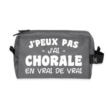 j'peux pas j'ai Chorale En vrie de vraie - Trousse de toilette en tissu recyclé - anthracite - Devant