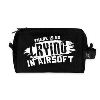 There Is No Crying in Airsoft - Recycled Toiletry Zip Bag - black - Front