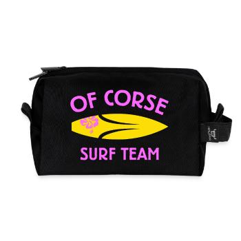 OF CORSE SURF TEAM yellow - Recycled Toiletry Zip Bag - black - Front