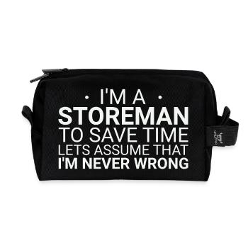 Storeman Never Wrong - Recycelte Kulturtasche - Schwarz - Vorne