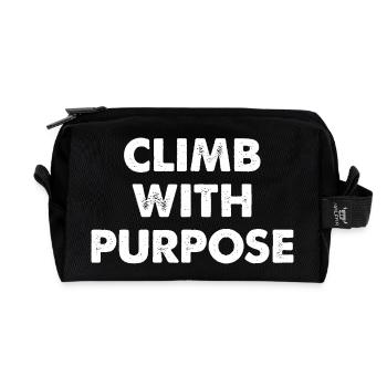 Climb With Purpose - Recycelte Kulturtasche - Schwarz - Vorne