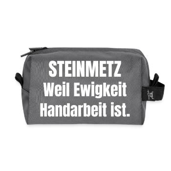 Steinmetz Ewigkeit Handwerk - Recycelte Kulturtasche - Anthrazit - Vorne