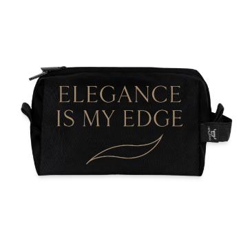 Elegant Feminine Lifestyle, Gentle - Recycled Toiletry Zip Bag - black - Front
