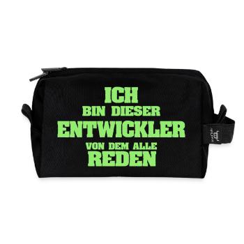 Entwickler als Beruf - Recycelte Kulturtasche - Schwarz - Vorne