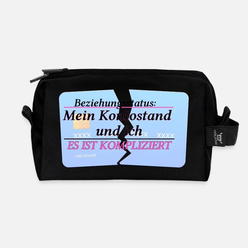 Solde de mon compte & moi – C’est compliqué - Trousse de toilette en tissu recyclé - noir