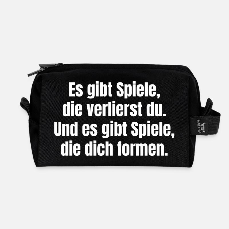 Formende Spiele Zitat - Recycelte Kulturtasche - Schwarz