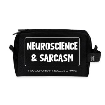 Neurosciences et sarcasme - Trousse de toilette en tissu recyclé - noir - Devant