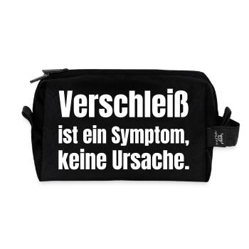 Wear and tear is a symptom - Recycled Toiletry Zip Bag - black - Front