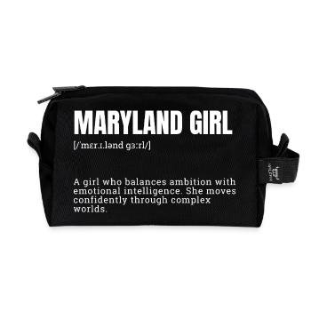 Maryland Girl Courage and Empathy - Recycled Toiletry Zip Bag - black - Front