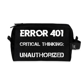 Conspiracy Theory - Recycled Toiletry Zip Bag - black - Front
