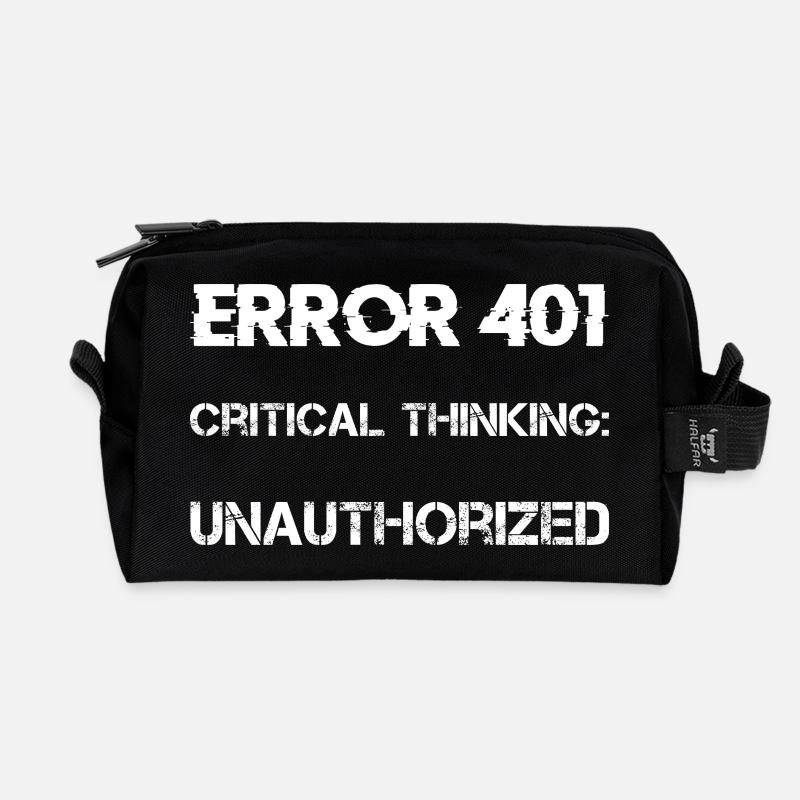 Conspiracy Theory - Recycled Toiletry Zip Bag - black