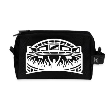 Silhouette des supporters du stade - Trousse de toilette en tissu recyclé - noir - Devant