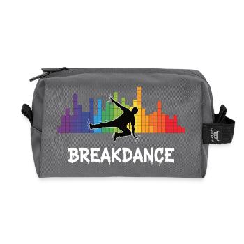 Breakdance Streetstyle Hip Hop DJ Dance - Recycled Toiletry Zip Bag - anthracite - Front