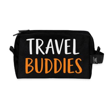 Travel Buddies  - Recycelte Kulturtasche - Schwarz - Vorne