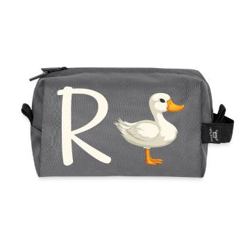 Pension avec canard - Trousse de toilette en tissu recyclé - anthracite - Devant