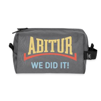Abitur – On l’a fait ! (Konkav / 3C de la classe de fin d’études) - Trousse de toilette en tissu recyclé - anthracite - Devant