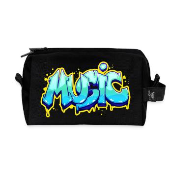 Musique - Trousse de toilette en tissu recyclé - noir - Devant
