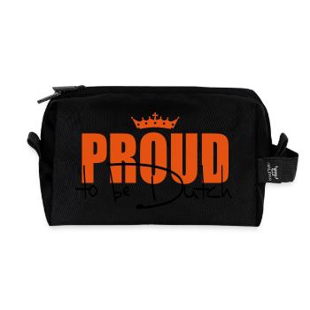 proud to be dutch - Recycelte Kulturtasche - Schwarz - Vorne