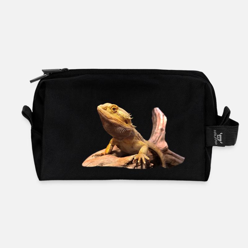 Bartagame - Recycelte Kulturtasche - Schwarz