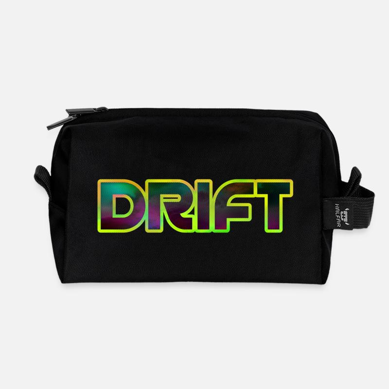 Magic Color neon - Recycled Toiletry Zip Bag - black