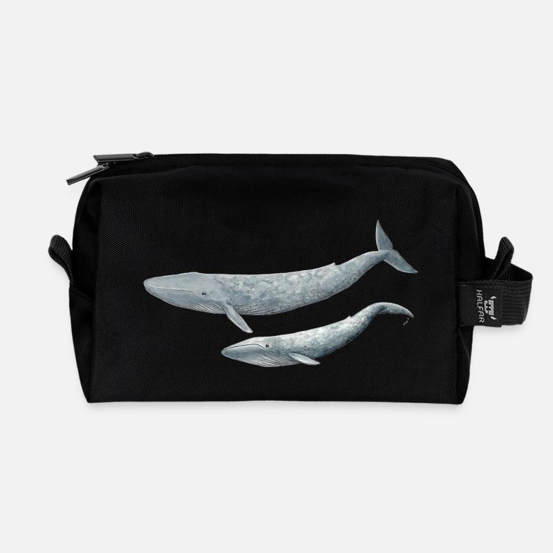 Blue Whale - Blue Whale - Baleine bleue - Recycelte Kulturtasche - Schwarz