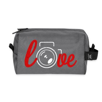 Ich liebe Fotografie Fotograf Kamera Foto Objektiv - Recycelte Kulturtasche - Anthrazit - Vorne