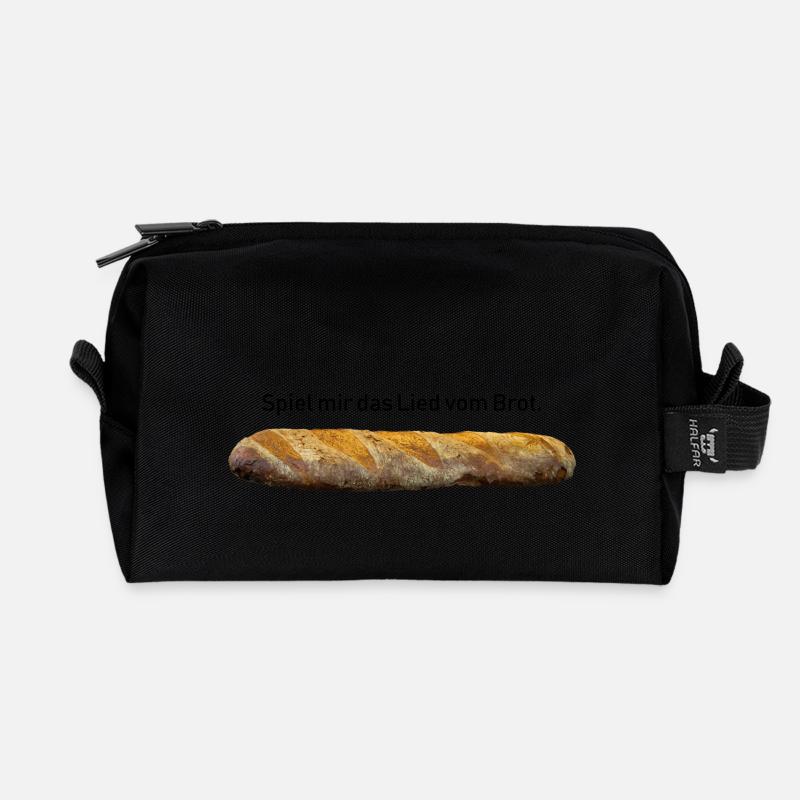 Brot - Recycelte Kulturtasche - Schwarz