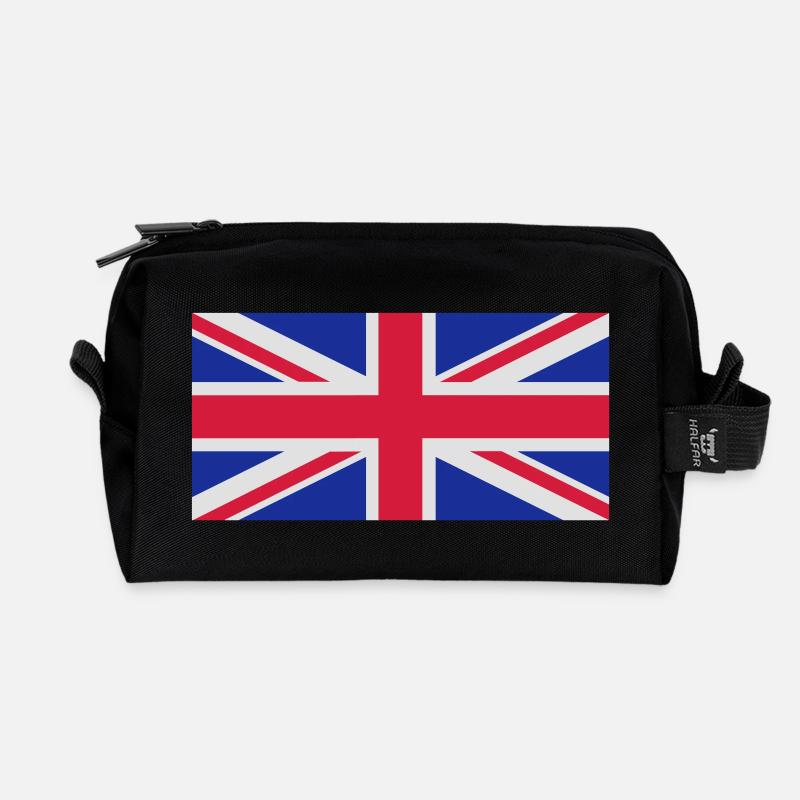 Britische Flagge - Recycelte Kulturtasche - Schwarz