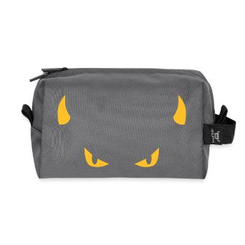 devil face - Trousse de toilette en tissu recyclé - anthracite - Devant