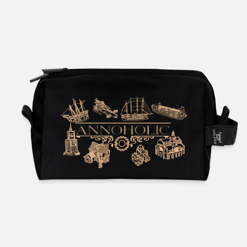 Annoholic - Recycelte Kulturtasche - Schwarz