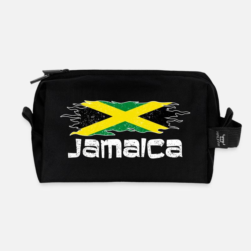 Jamaica Flagge - Recycelte Kulturtasche - Schwarz