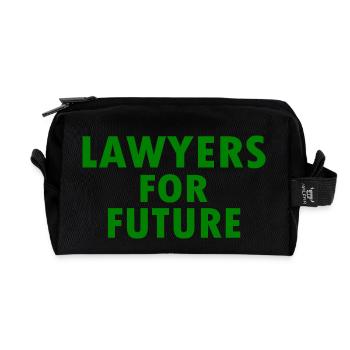 Lawyers for future - Recycled Toiletry Zip Bag - black - Front