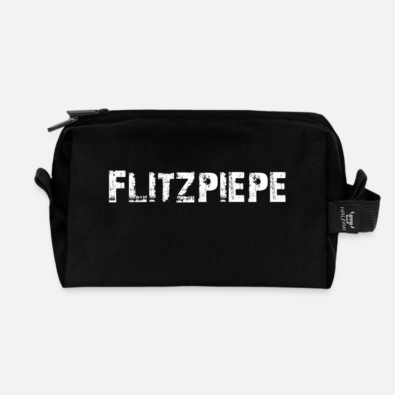 Flitzpiepe - Recycelte Kulturtasche - Schwarz