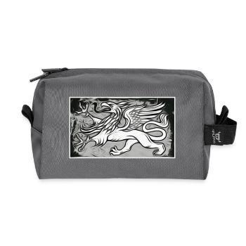 A griffin in grey - Recycled Toiletry Zip Bag - anthracite - Front